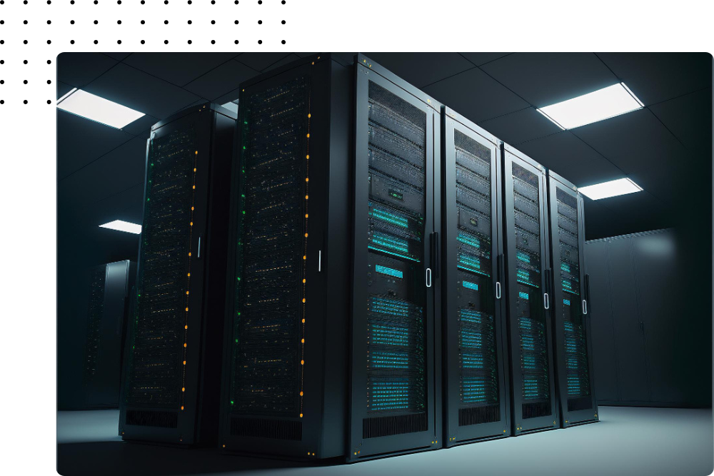 High-performance web hosting servers in a secure data center environment